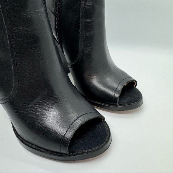 Made in Spain Sixtyseven black leather boots block  heels size 36 - Picture 4 of 11